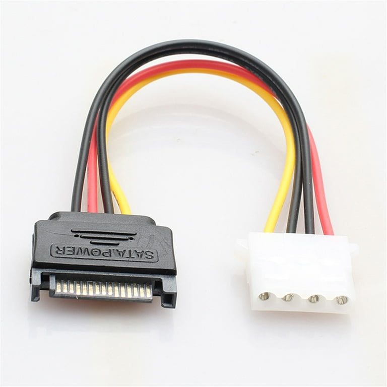 x50pcs,4Pin IDE Molex Male to 2xSATA 15Pin Female HDD SSD CDROM Hard Drive Adapter Y Splitter Power Cable x50pcs,4Pin IDE Molex Male to 2xSATA 15Pin Female HDD SSD CDROM Hard Drive Adapter Y Splitter Power Cable